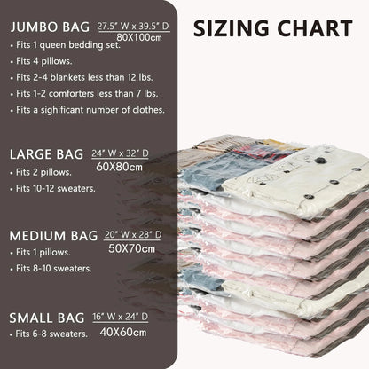 Beloryva 8-Piece Vacuum Storage Bag Set — Pump Not Included — product view 3