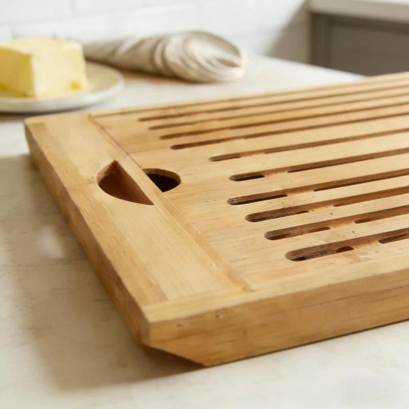 Beloryva Bamboo Bread Cutting Board with Crumb Tray — product view 5