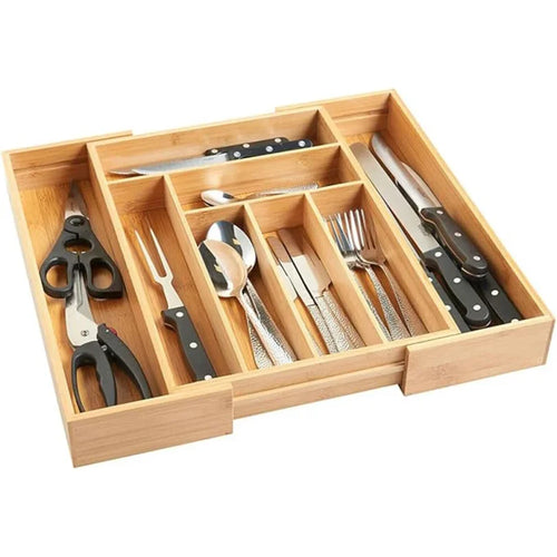 Beloryva Bamboo Cutlery Drawer Tray — product view 1