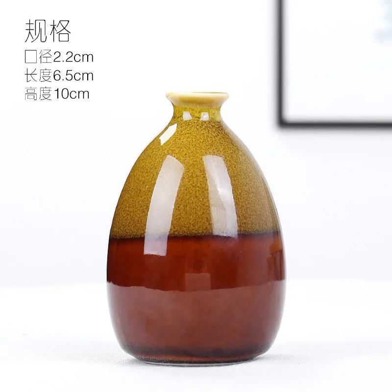 Color-glaze ceramic bud vase — Lemon Yellow