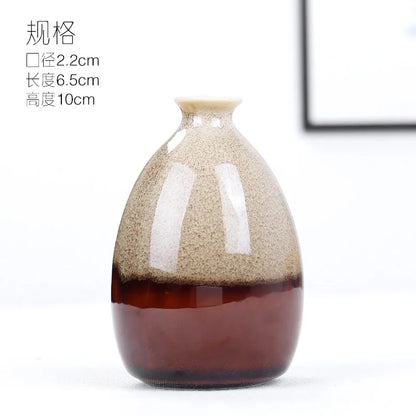 Color-glaze ceramic bud vase — White