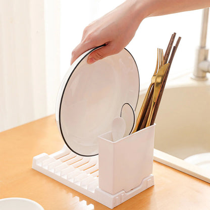 Compact dish drying rack for the countertop