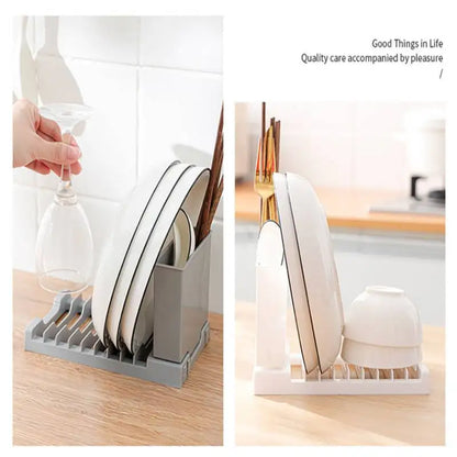 Compact dish drying rack for the countertop