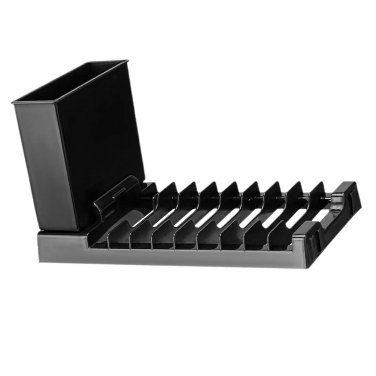 Compact dish drying rack for the countertop — Black