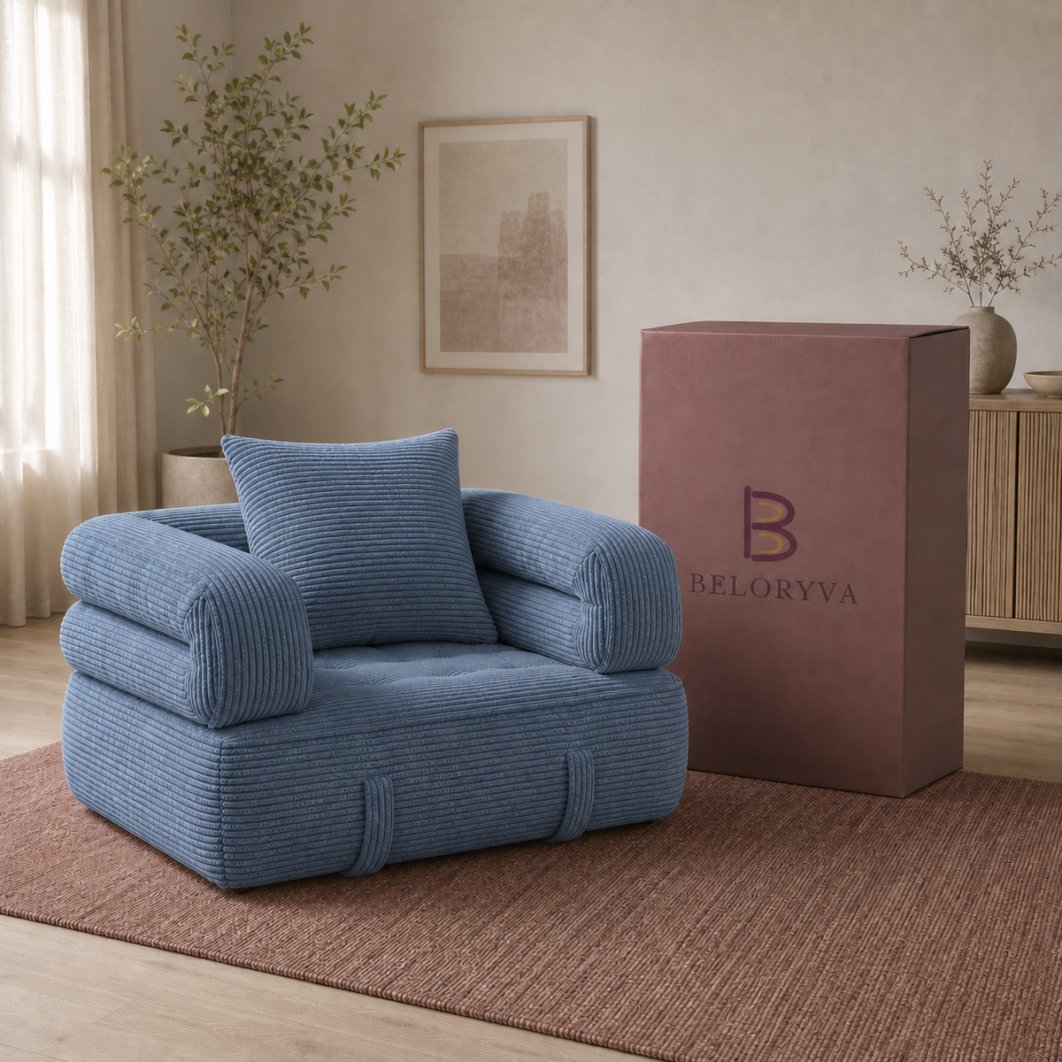 Sofá cama CloudFold de Beloryva — Azul