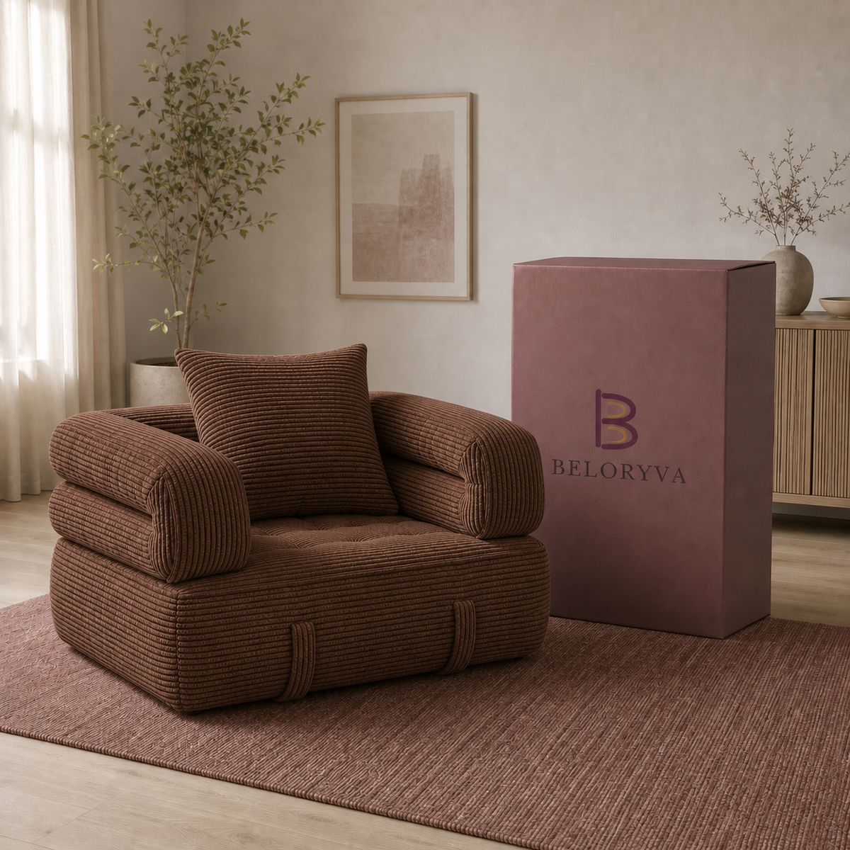 Sofá cama CloudFold de Beloryva — Marrón