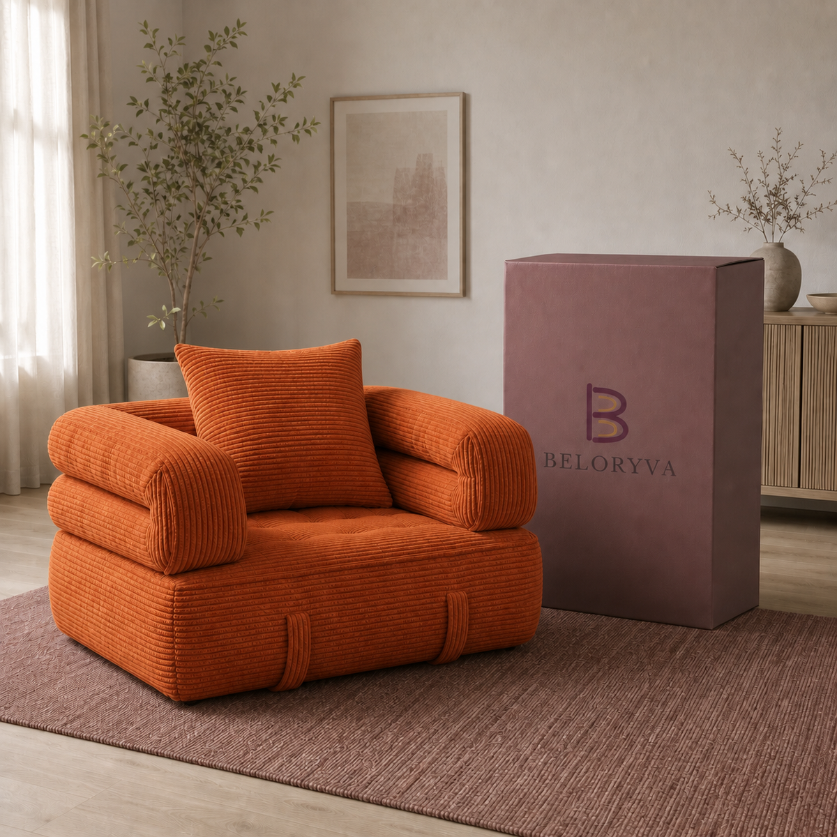 Sofá cama CloudFold de Beloryva — Naranja