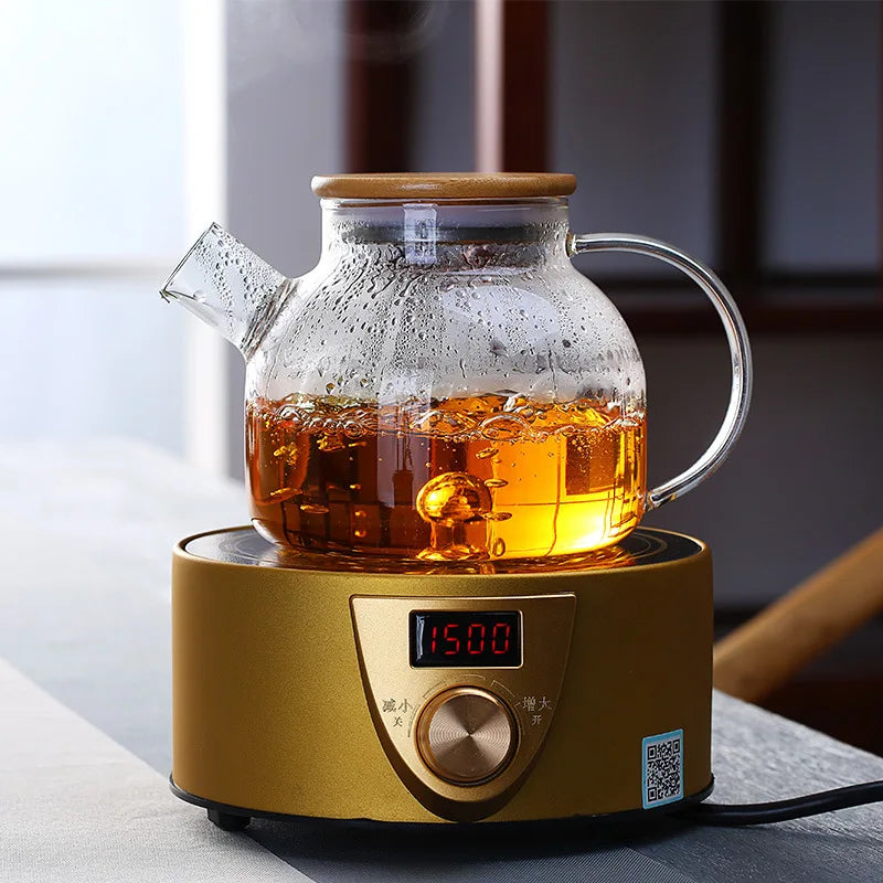 Beloryva Glass Teapot with Wooden Lid — product view 5