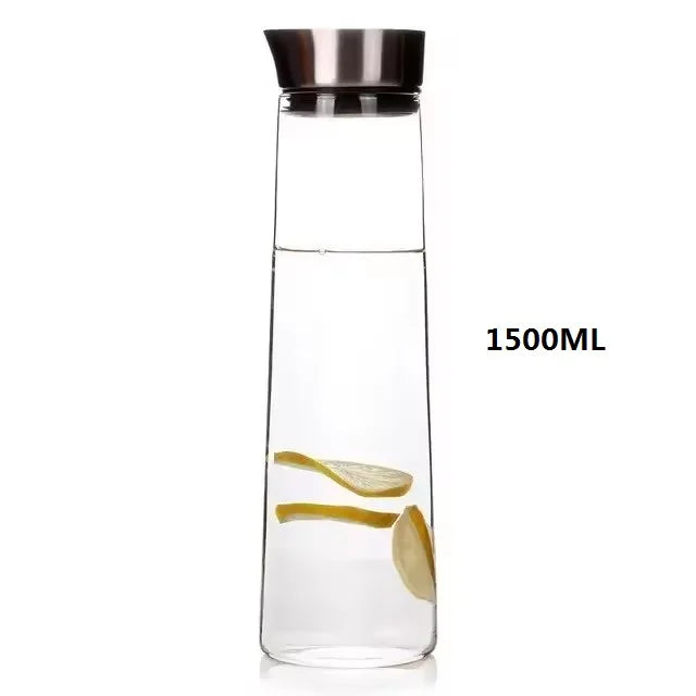 Beloryva Glass Water Pitcher with Lid, 50.7 fl oz (1.5 L)