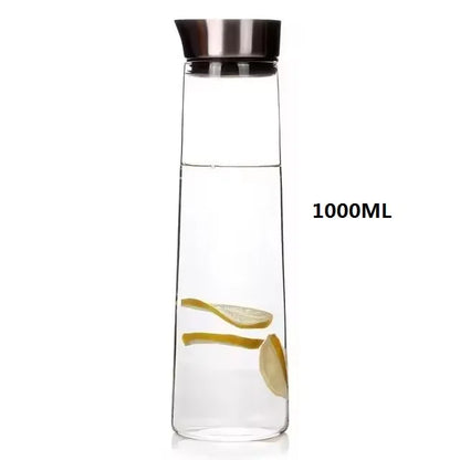 Beloryva Glass Water Pitcher with Lid, 33.8 fl oz (1 L)