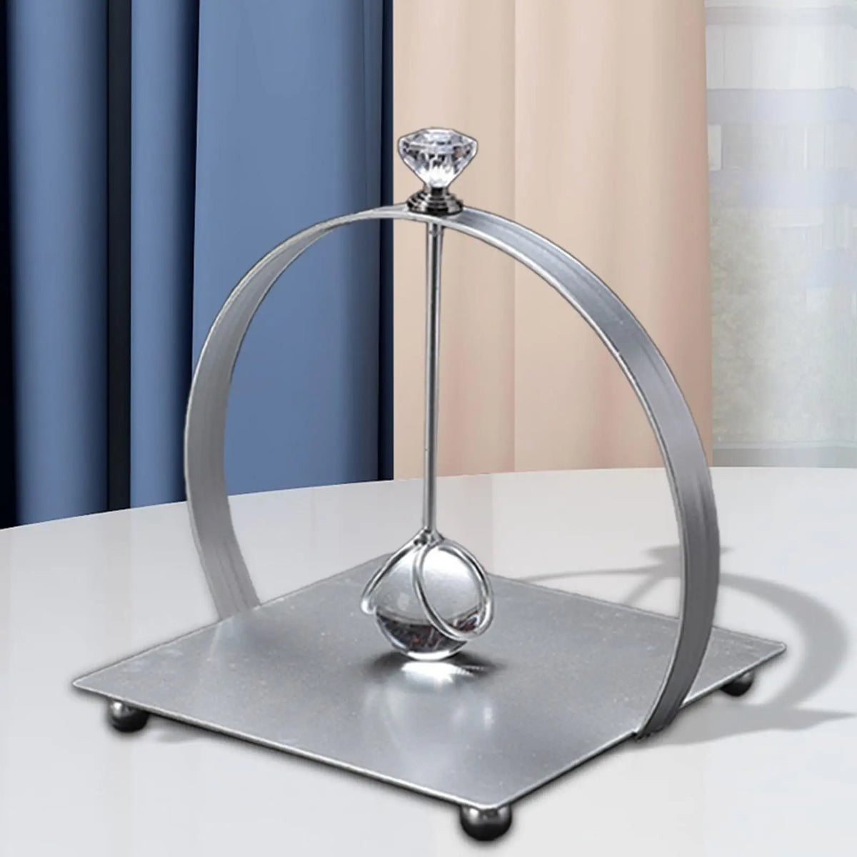 Beloryva Metal Tabletop Napkin Holder, Silver