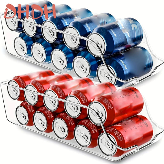 Refrigerator and pantry organizer for drink cans and small items