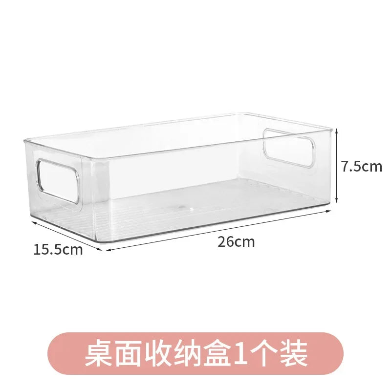Refrigerator and pantry organizer for drink cans and small items — Two-Handle Storage Box
