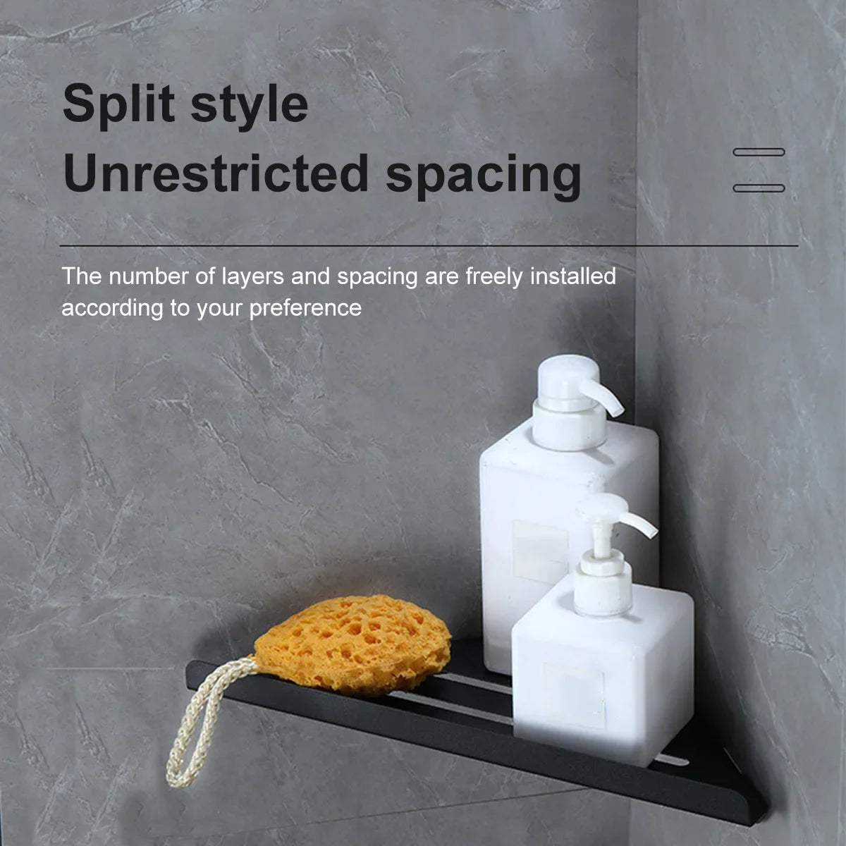 Stainless steel corner shower shelf