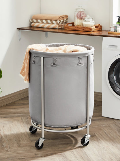 Beloryva Rolling Laundry Basket, Gray