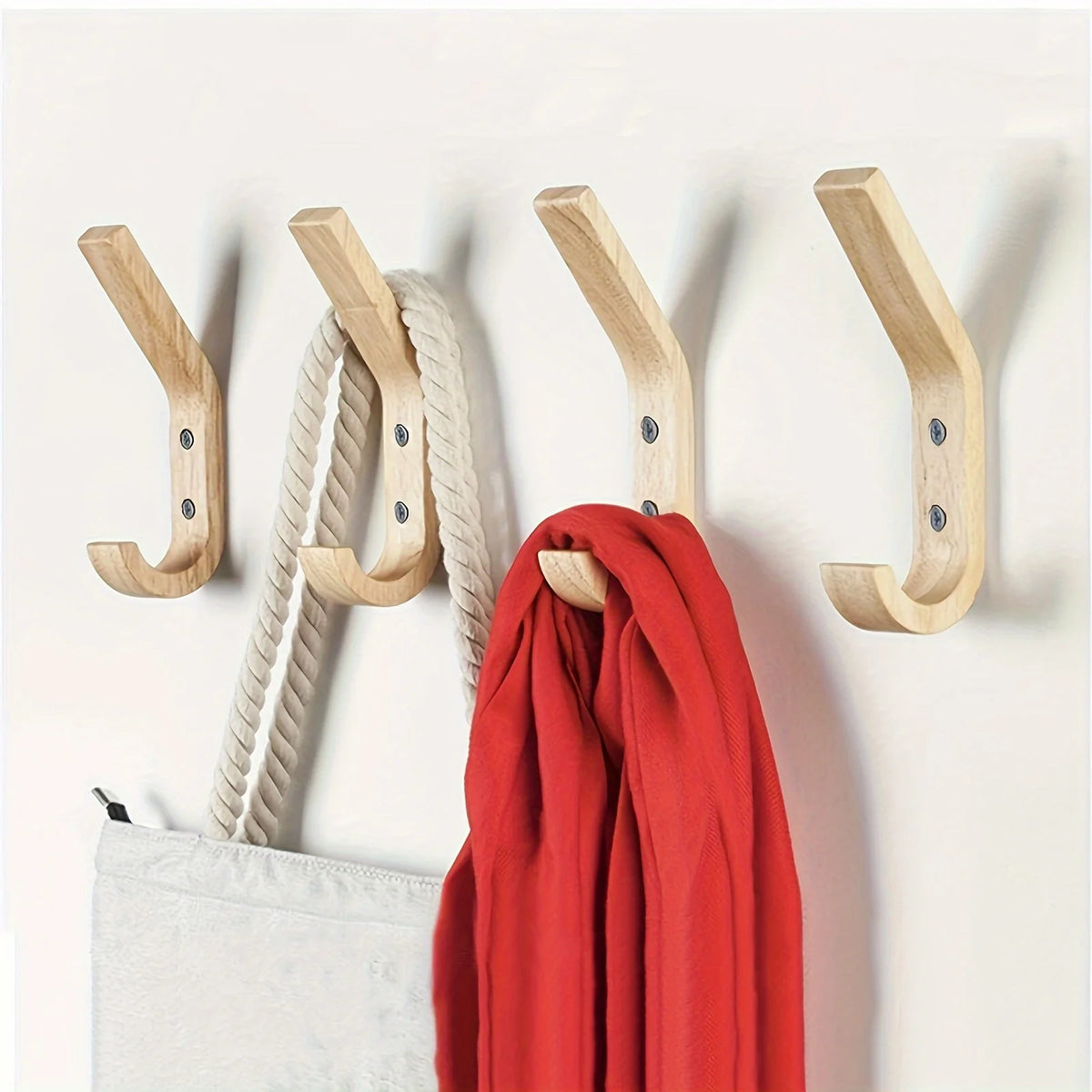 Beloryva Set of 4 Wooden Wall Hooks — product view 1