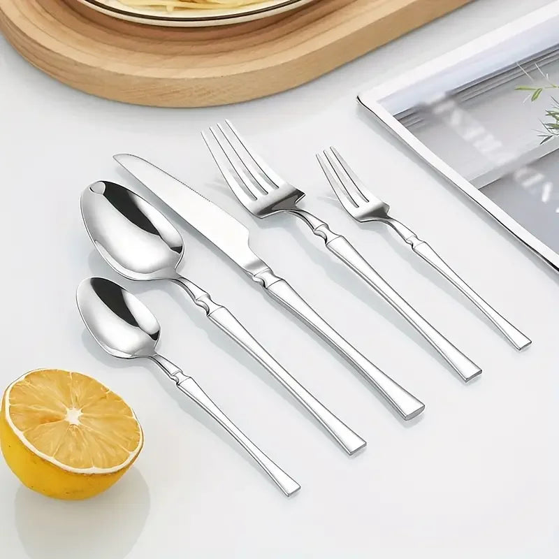 Beloryva Silver-Tone Stainless Steel Flatware — 6 to 24 Pieces — product view 2