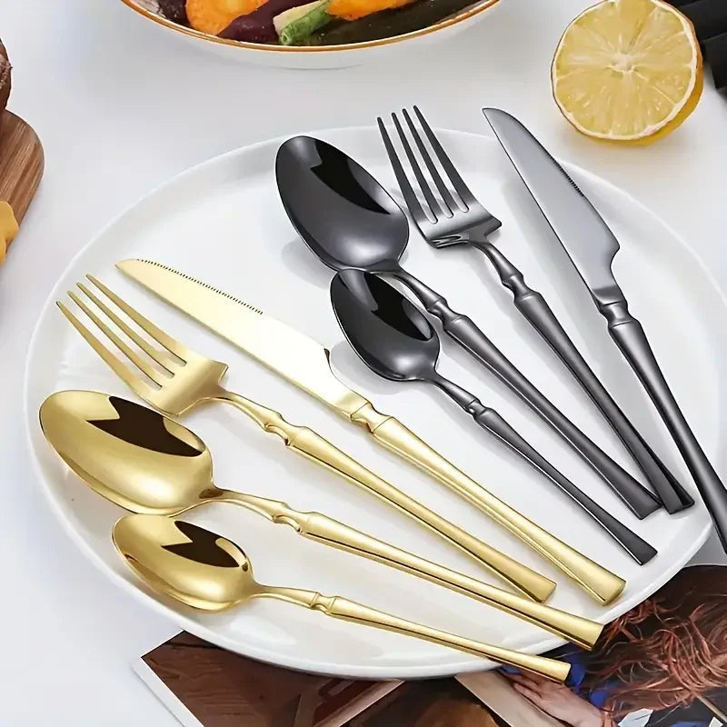 Beloryva Silver-Tone Stainless Steel Flatware — 6 to 24 Pieces — product view 3
