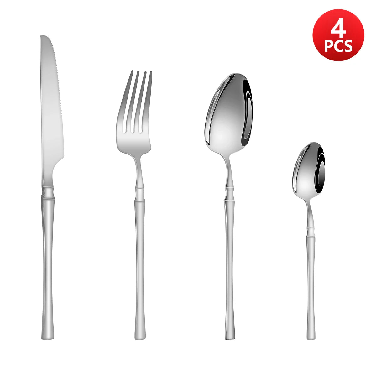 Beloryva Silver-Tone Stainless Steel Flatware — 6 to 24 Pieces — product view 5