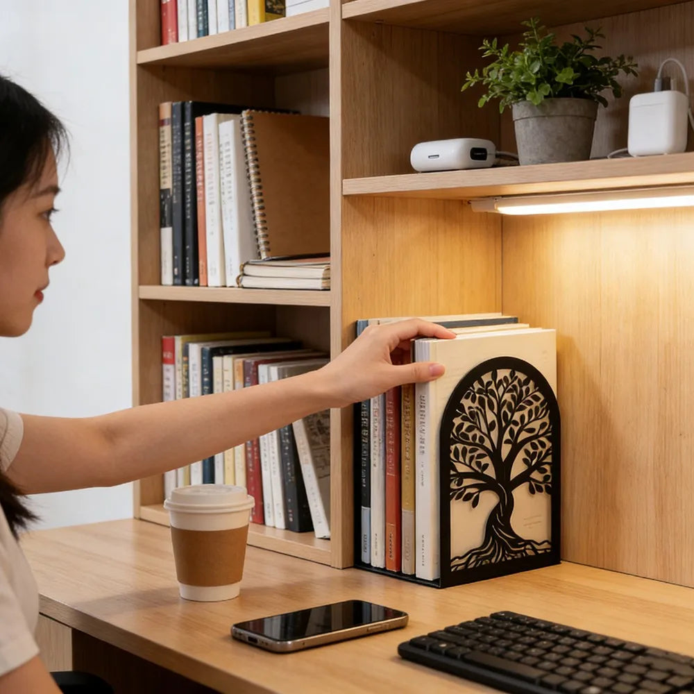Beloryva Tree of Life Metal Bookends — product view 4
