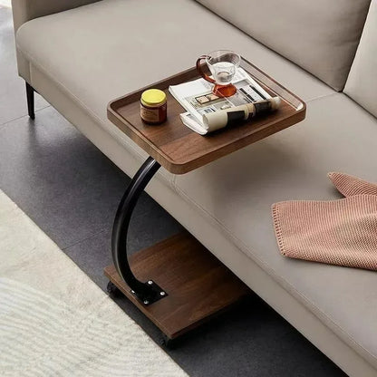 Compact two-tier side table