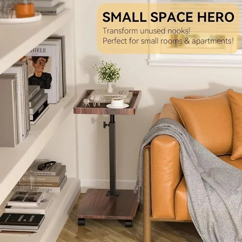 Compact two-tier side table