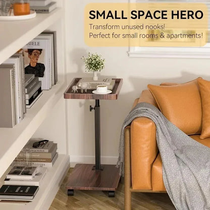 Compact two-tier side table