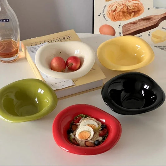 Beloryva Wavy Ceramic Serving Bowl — product view 1
