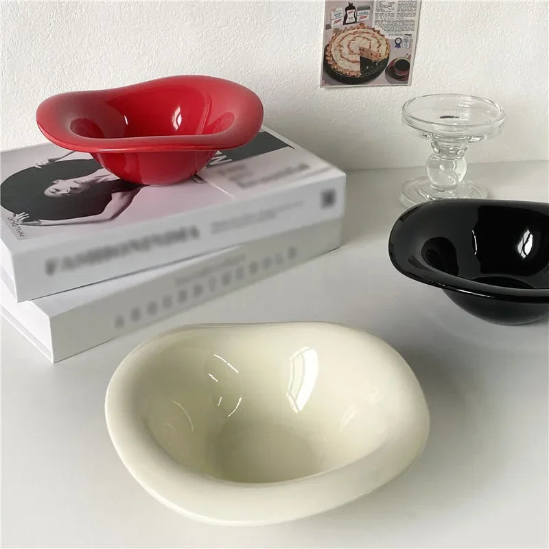 Beloryva Wavy Ceramic Serving Bowl — product view 2