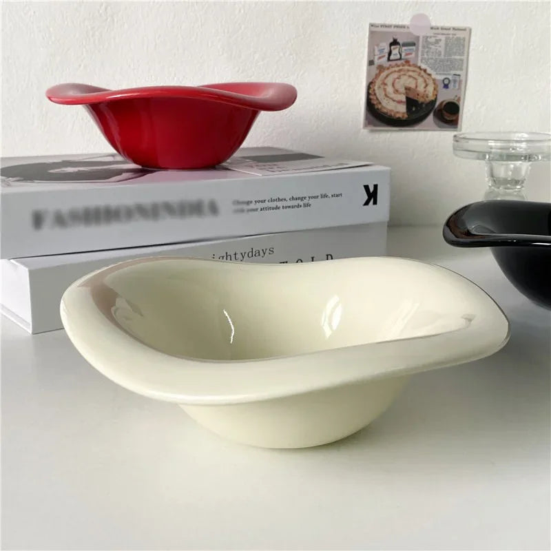 Beloryva Wavy Ceramic Serving Bowl — product view 3