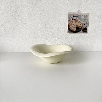 Beloryva Wavy Ceramic Serving Bowl, White