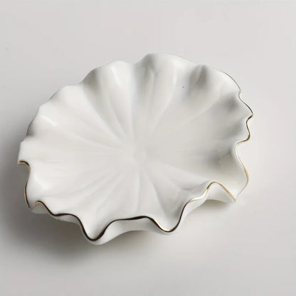 Beloryva White Shell-Style Ceramic Soap Dish — product view 3