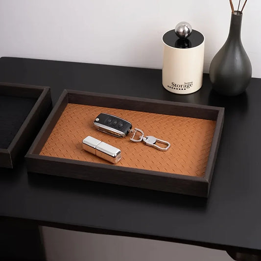 Beloryva Woven-Texture Storage Tray — product view 1